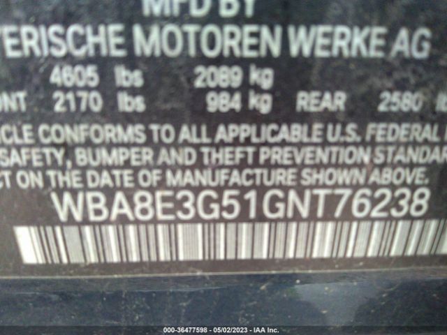 WBA8E3G51GNT76238 BMW 3 Series 328i Xdrive