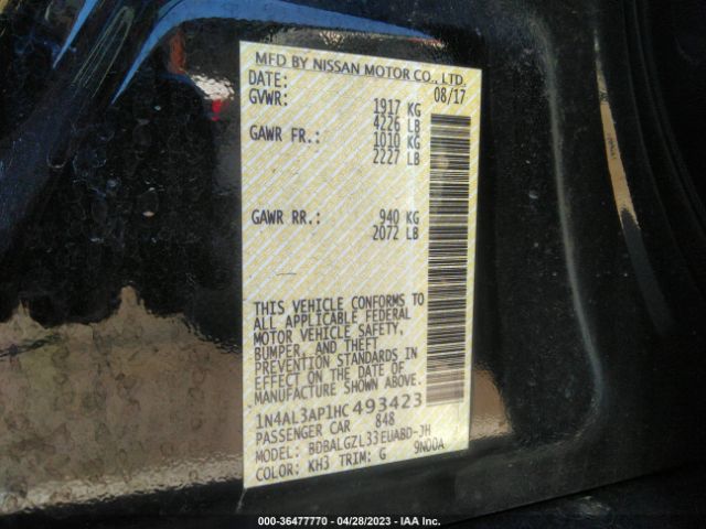 1N4AL3AP1HC493423 Nissan Altima 2.5 S
