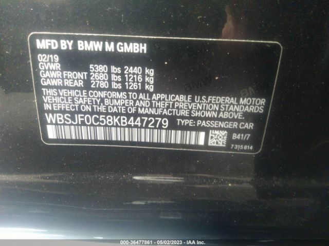 WBSJF0C58KB447279 BMW M5 Competition