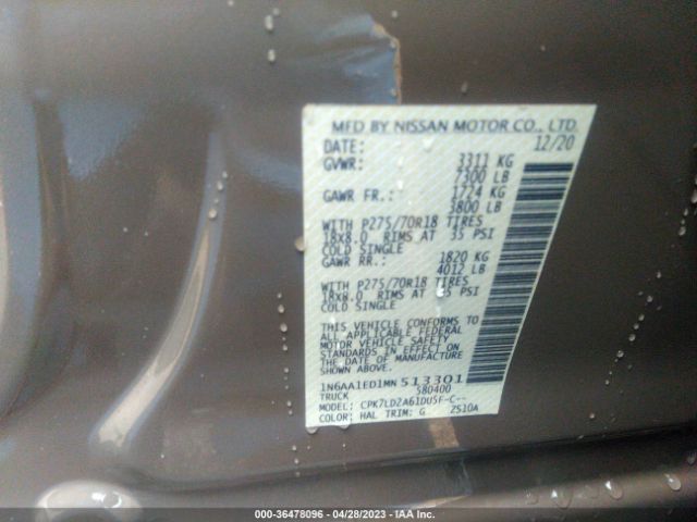 1N6AA1ED1MN513301 Nissan Titan Pro-4x