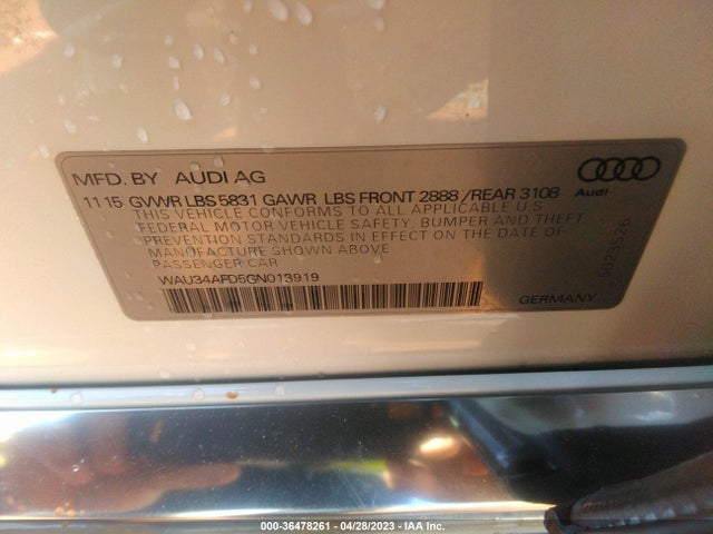 WAU34AFD5GN013919 Audi A8 L 3.0t