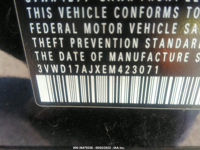 3VWD17AJXEM423071 Volkswagen Jetta Sedan Se