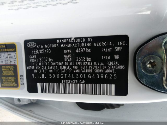 5XXGT4L30LG439625 KIA Optima Lx