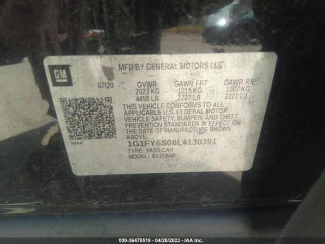 Chevrolet BOLT EV LT 2020 1G1FY6S08L4130391 Image 9