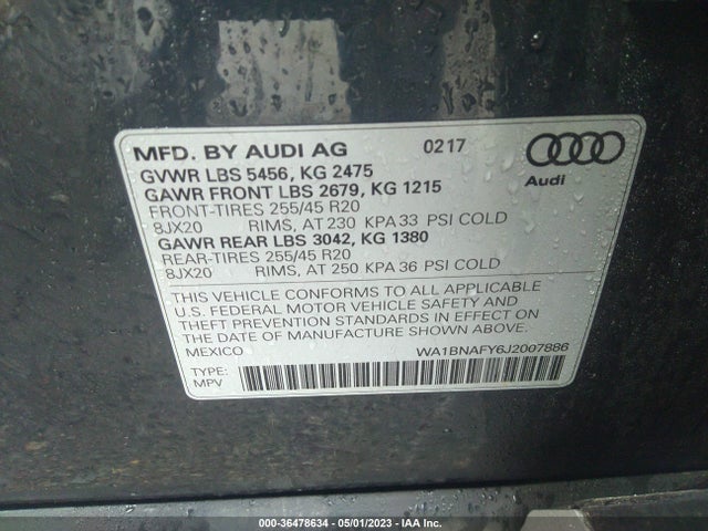 Audi Q5 Premium Plus 2018 WA1BNAFY6J2007886 Image 10