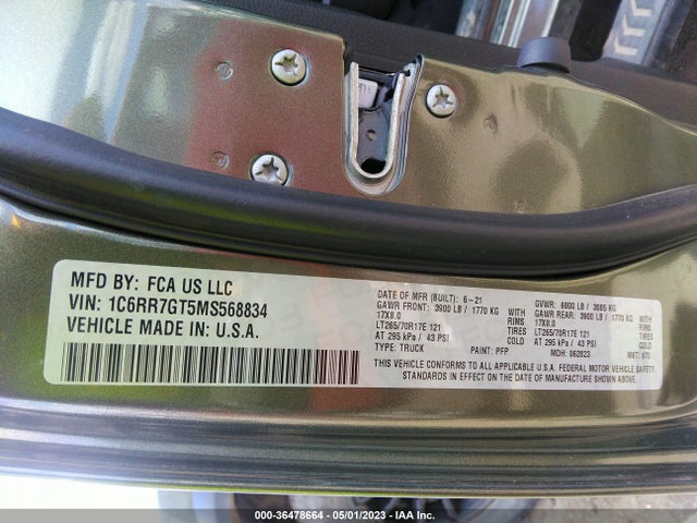 RAM 1500 Classic Warlock 2021 1C6RR7GT5MS568834 Image 9