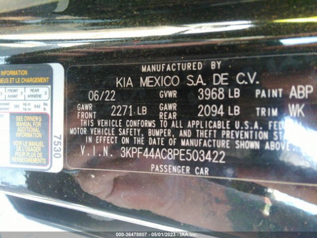 3KPF44AC8PE503422 KIA FORTE GT