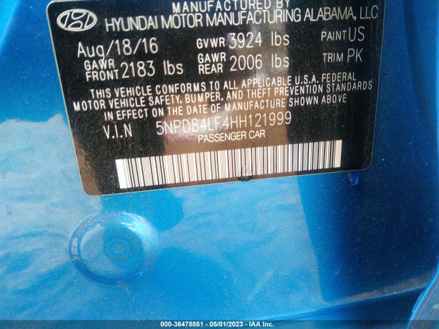 Hyundai ELANTRA SE 2017 5NPD84LF4HH121999 Image 10