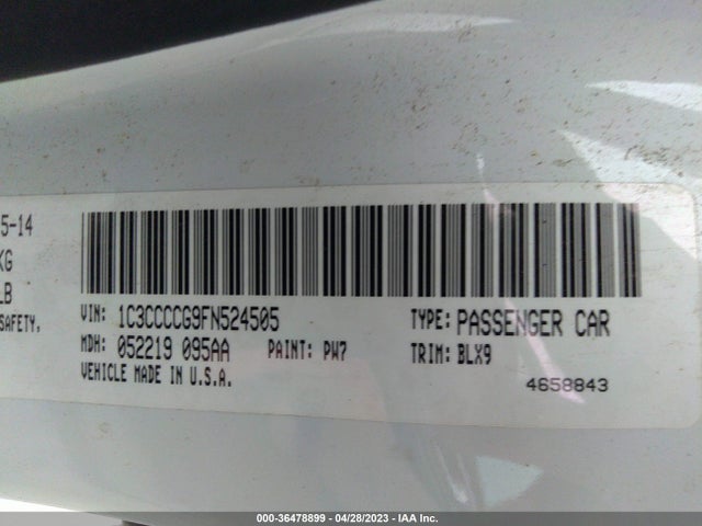 1C3CCCCG9FN524505 Chrysler 200 C