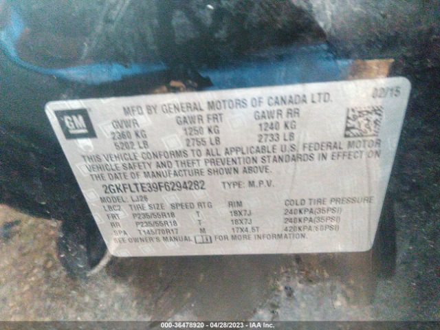 2GKFLTE39F6294282 GMC Terrain Slt