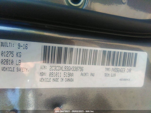 Dodge Charger Srt Hellcat 2016 2C3CDXL93GH338796 Image 9