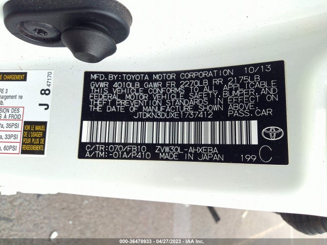 Toyota Prius Four/five/three/one/two 2014 JTDKN3DUXE1737412 Image 11