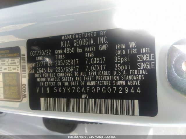 5XYK7CAF0PG072944 KIA Sportage X-pro