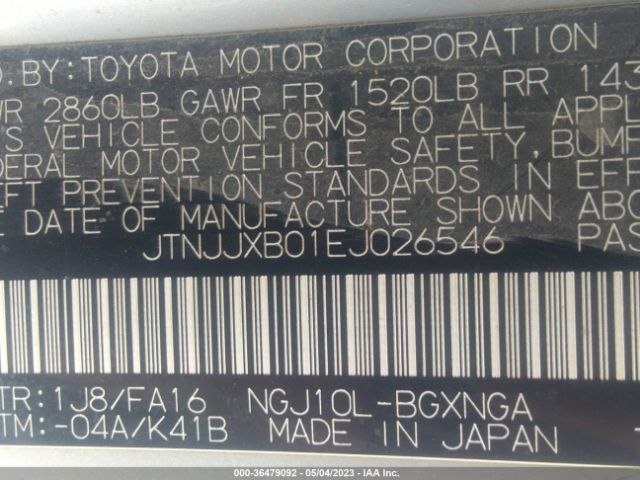 JTNJJXB01EJ026546 Scion IQ