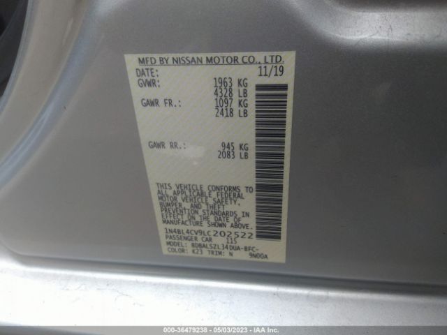 1N4BL4CV9LC202522 Nissan Altima 2.5 Sr