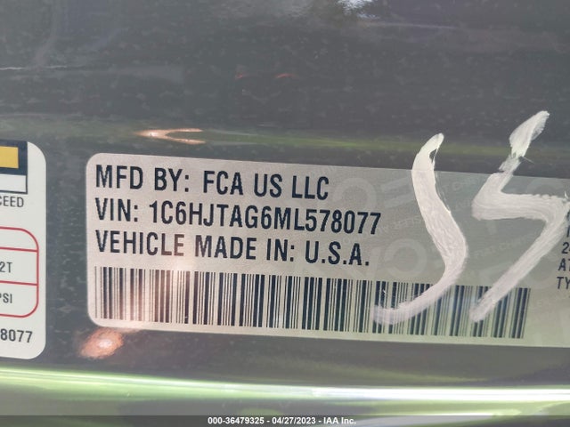2021 JEEP GLADIATOR FREEDOM VIN: 1C6HJTAG6ML578077