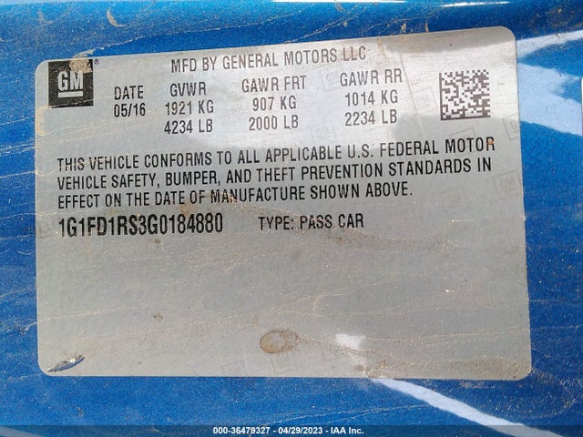 Chevrolet Camaro 2lt 2016 1G1FD1RS3G0184880 Image 9