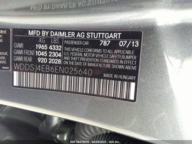 WDDSJ4EB6EN025640 Mercedes-Benz Cla-class Cla 250