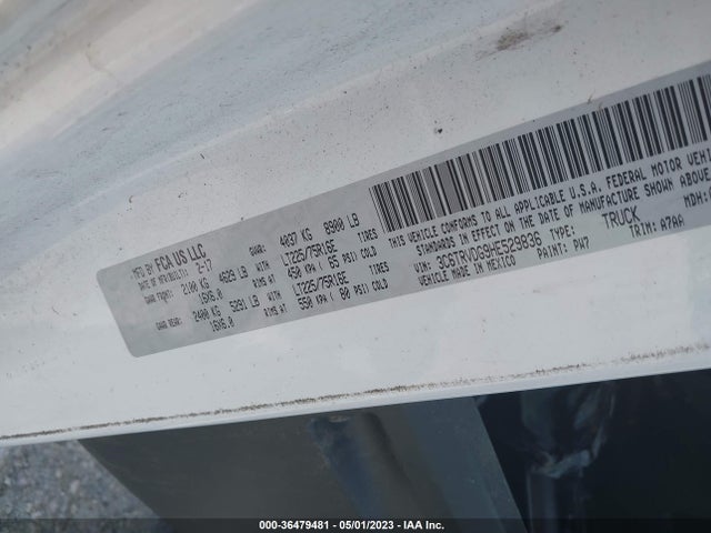3C6TRVDG9HE529836 RAM Promaster Cargo Van