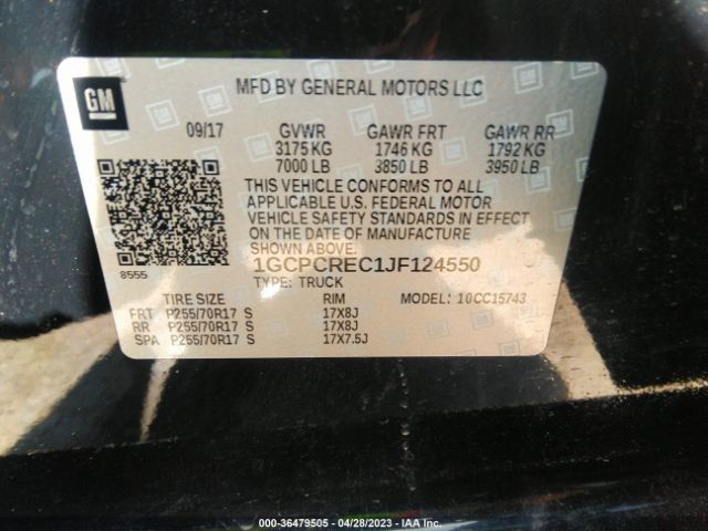 Chevrolet Silverado 1500 Lt 2018 1GCPCREC1JF124550 Image 10