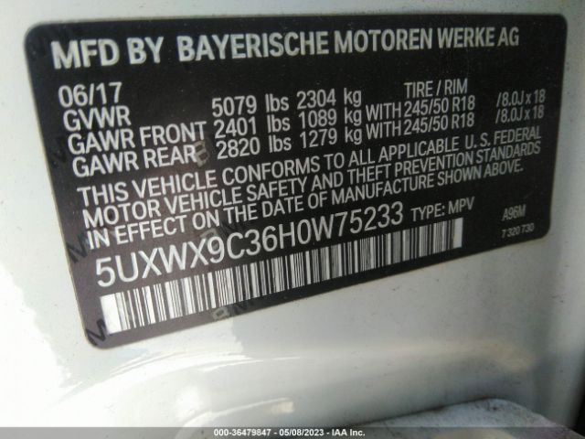 5UXWX9C36H0W75233 BMW X3 Xdrive28i