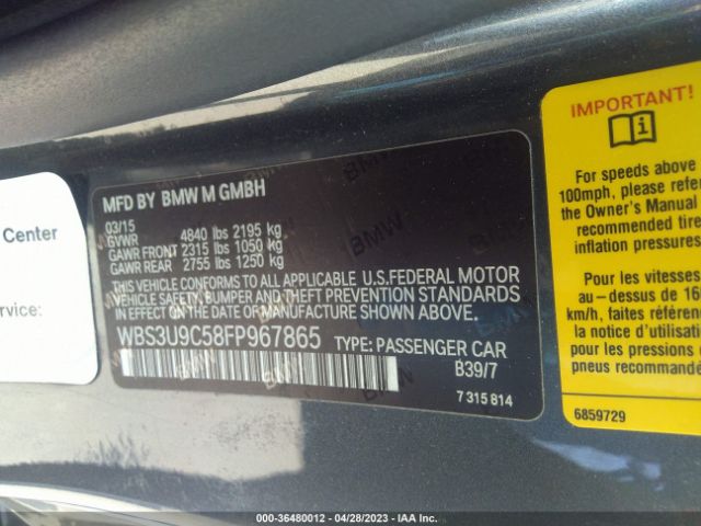 WBS3U9C58FP967865 BMW M4