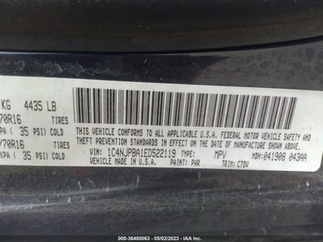 1C4NJPBA1ED522119 Jeep Patriot Sport