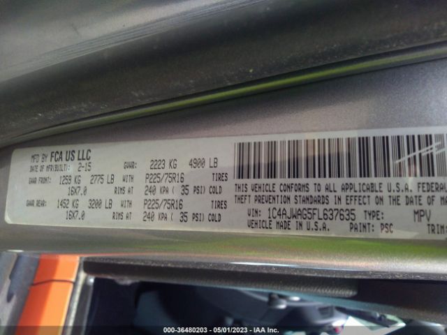 1C4AJWAG5FL637635 Jeep Wrangler Sport