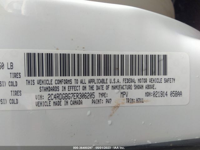 2C4RDGBG7ER306205 Dodge Grand Caravan American Value Pkg