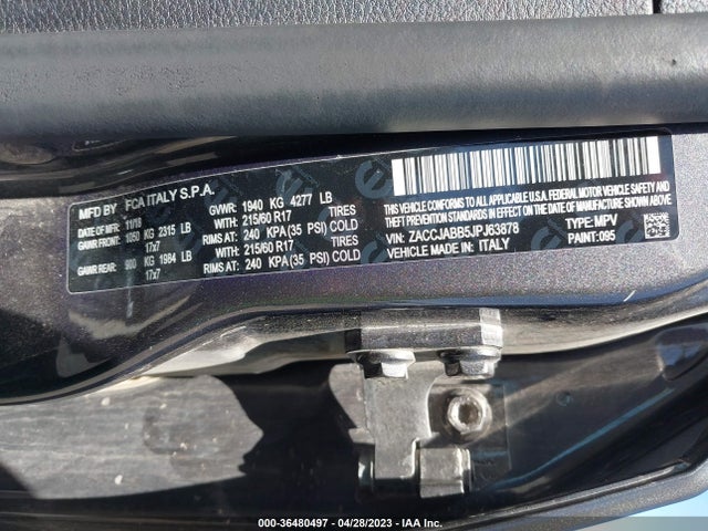 Jeep Renegade Latitude 2018 ZACCJABB5JPJ63878 Image 10