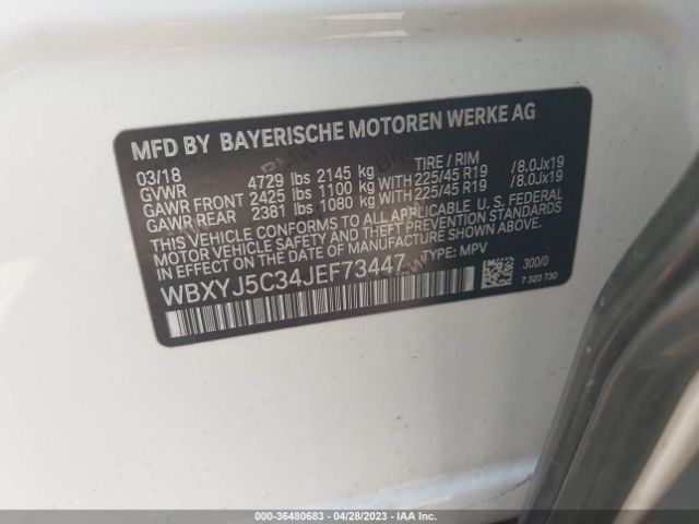 WBXYJ5C34JEF73447 BMW X2 Xdrive28i