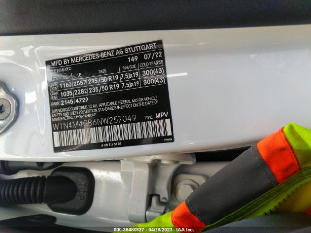 W1N4M4GB6NW257049 Mercedes-Benz Glb Glb 250
