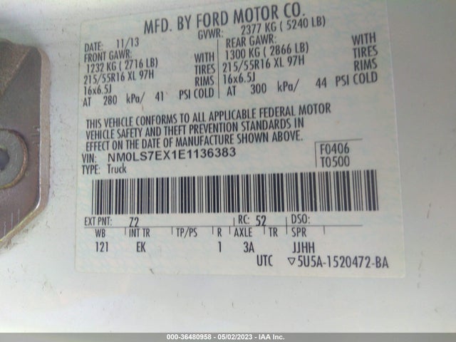 Ford Transit Connect Xl 2014 NM0LS7EX1E1136383 Image 10