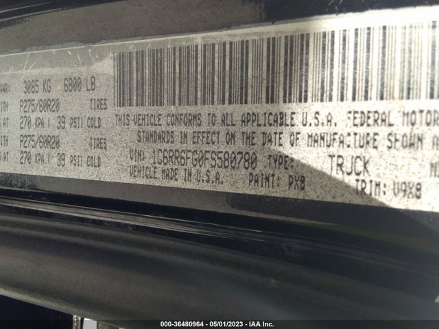 1C6RR6FG0FS580780 RAM 1500 Express