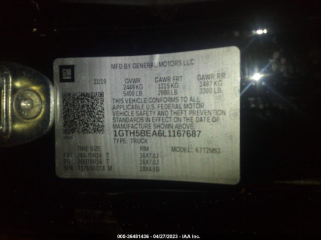1GTH5BEA6L1167687 GMC Canyon 2wd
