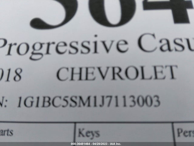 2018 CHEVROLET CRUZE LS VIN: 1G1BC5SM1J7113003