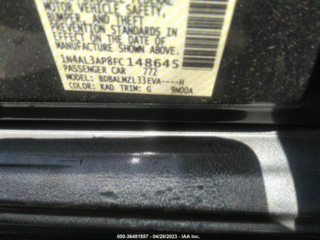 1N4AL3AP8FC148645 Nissan Altima 2.5 Sv