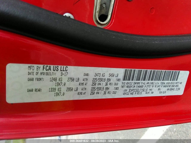 2018 DODGE JOURNEY CROSSROAD VIN: 3C4PDCGG2JT156116