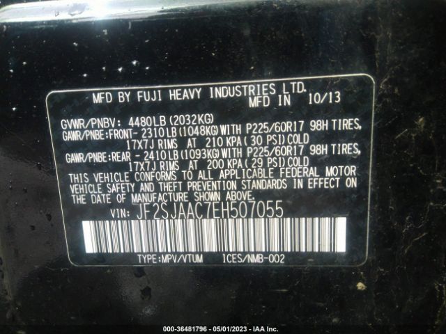 JF2SJAAC7EH507055 Subaru Forester 2.5i