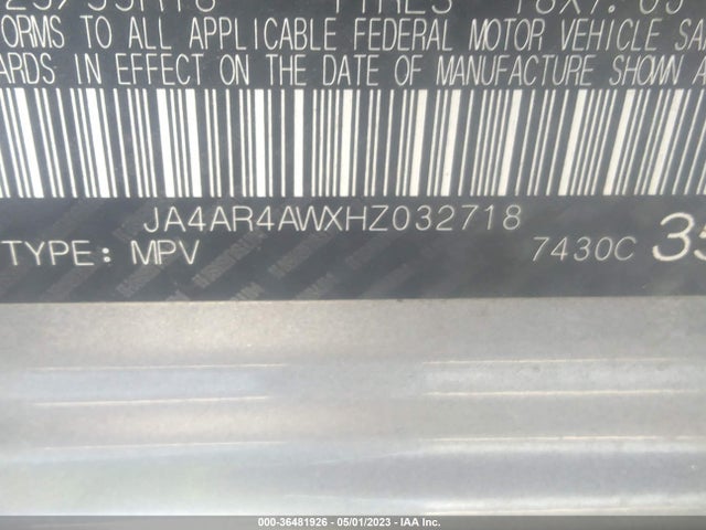 JA4AR4AWXHZ032718 Mitsubishi Outlander Sport 2.4