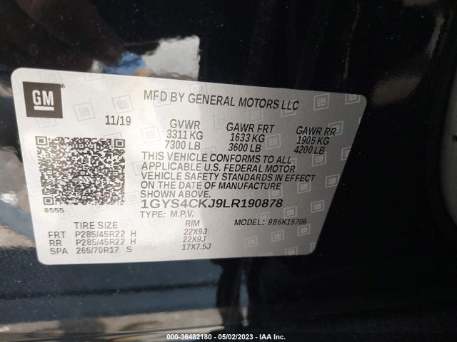 1GYS4CKJ9LR190878 Cadillac Escalade Premium Luxury