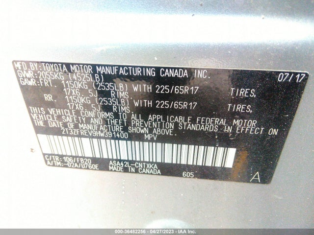 Toyota RAV4 LE 2017 2T3ZFREV9HW391400 Image 9