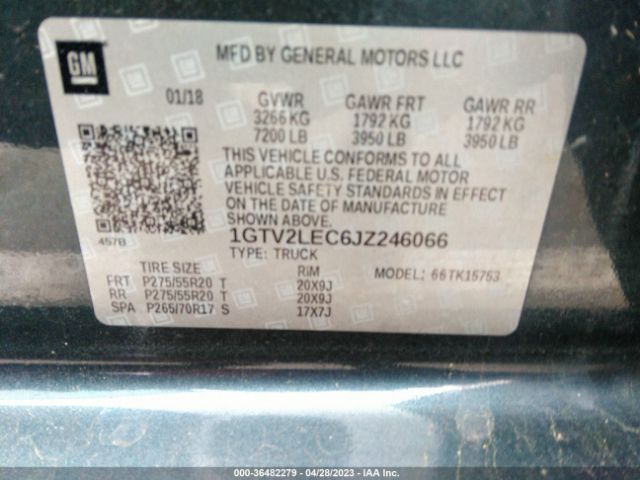 1GTV2LEC6JZ246066 GMC SIERRA 1500