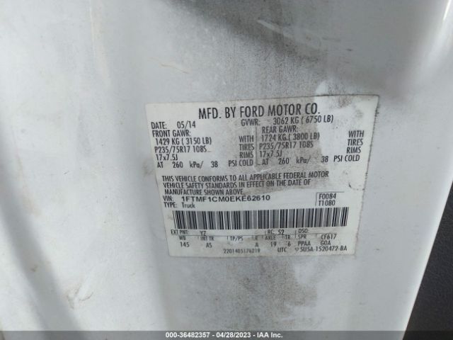 1FTMF1CM0EKE62610 Ford F-150 Xl/xlt/stx