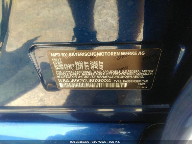 WBAJB9C52JB036334 BMW 5 Series M550i Xdrive