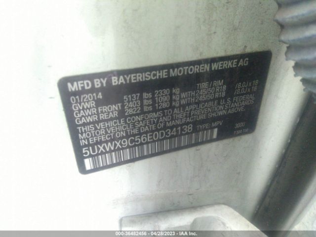 5UXWX9C56E0D34138 BMW X3 Xdrive28i