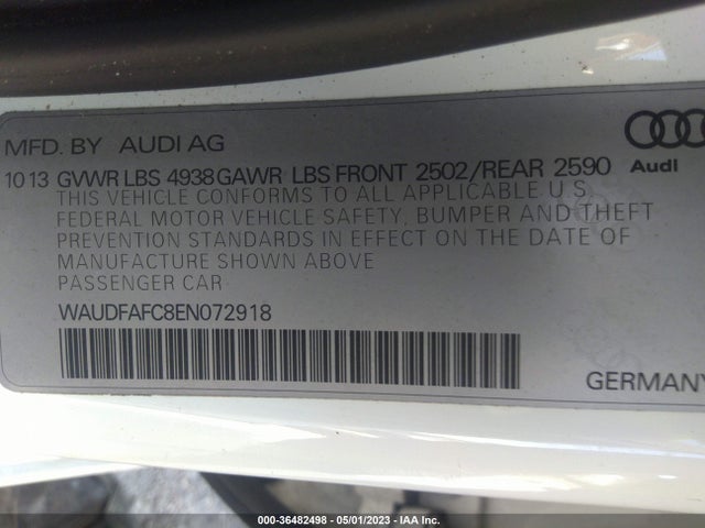 WAUDFAFC8EN072918 Audi A6 2.0t Premium Plus