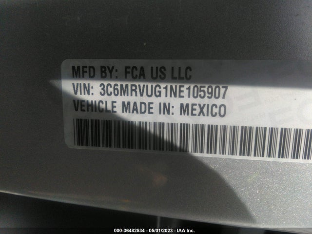 RAM Promaster Window Van 2022 3C6MRVUG1NE105907 Image 9