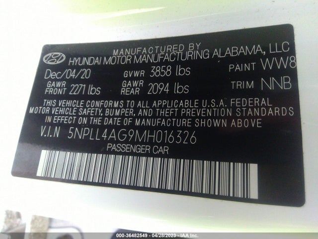 Hyundai ELANTRA SE 2021 5NPLL4AG9MH016326 Image 11