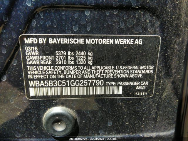 WBA5B3C51GG257790 BMW 5 Series 535i Xdrive